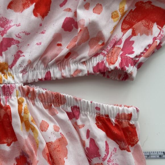 Chloe + Rene Women’s Floral Midi Dress Size L Pink White Cotton Off Shoulder NWT - Picture 14 of 14